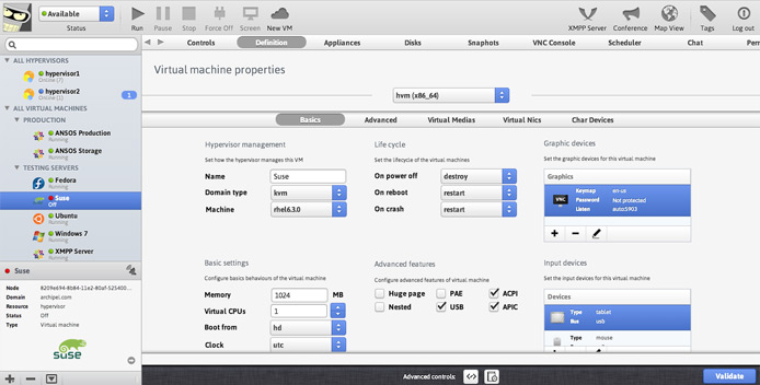 Screenshot of Archipel interface